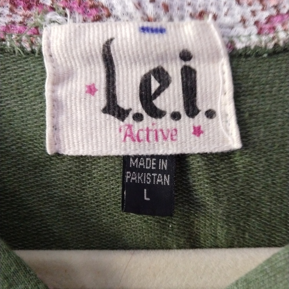 LEI Girl's Floral Trim Patchwork Hoodie Sweatshirt - Picture 5 of 12